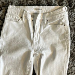 PACSUN WHITE JEANS WORN ONCE CUTS IN THE KNEES